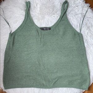 Green Knit Women's Top